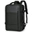 WEIXIER B703 For Men Expandable Backpack Waterproof Travel Laptop Bag Outdoor Business Daypack - Black - 1