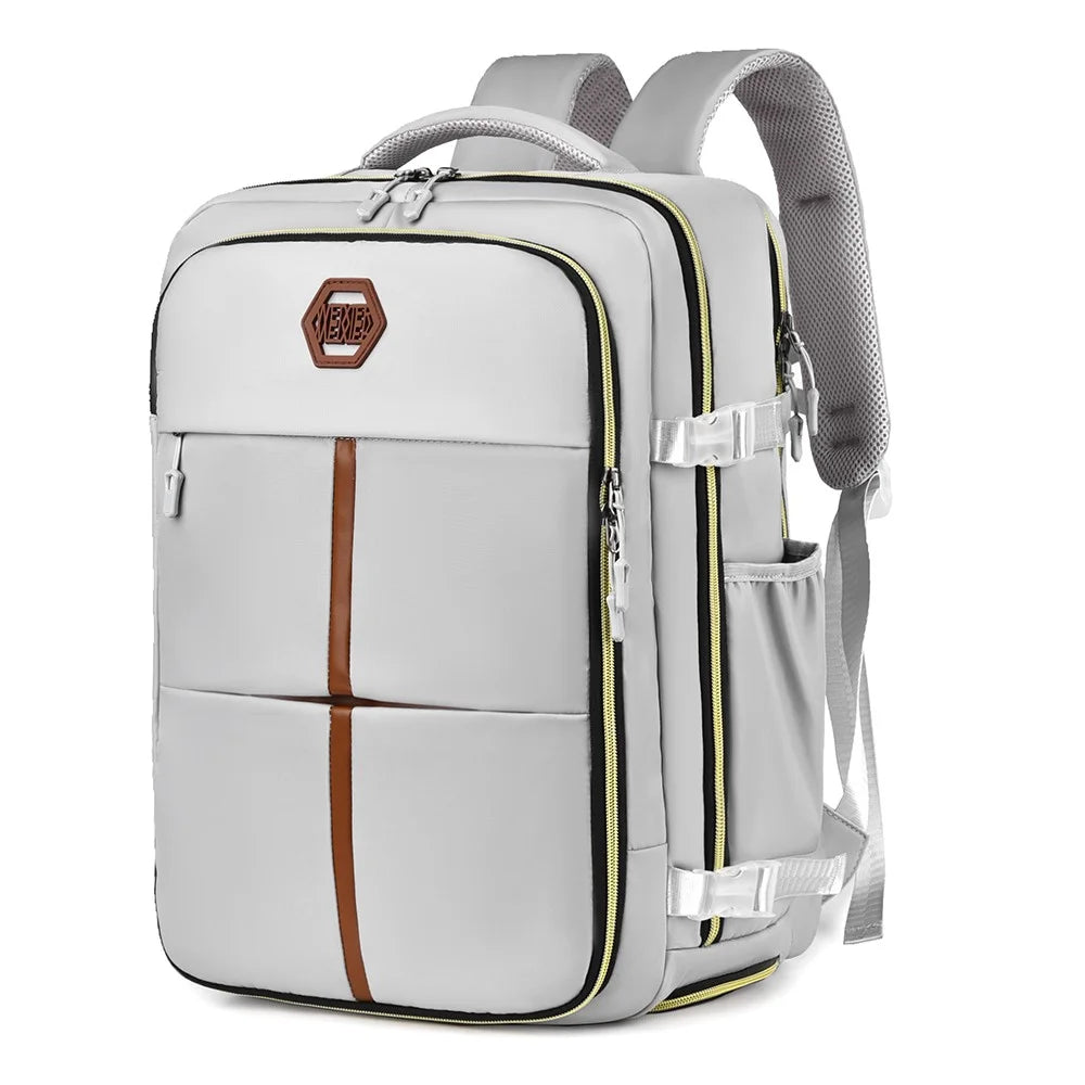 WEIXIER B717 For 15.6 Inch Laptop Backpack Large Capacity Waterproof Travel Daypack with Shoe Compartment - Grey - 1