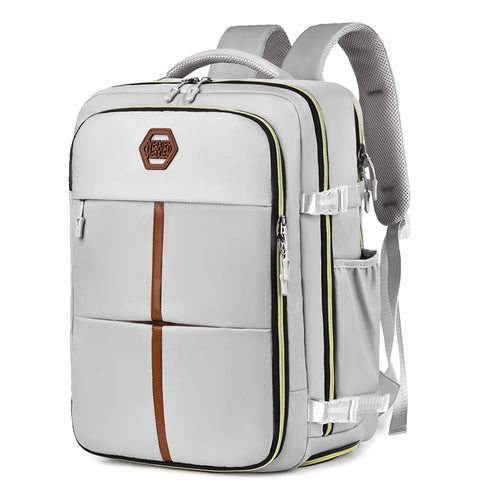 WEIXIER B717 For 15.6 Inch Laptop Backpack Large Capacity Waterproof Travel Daypack with Shoe Compartment - Grey - 1