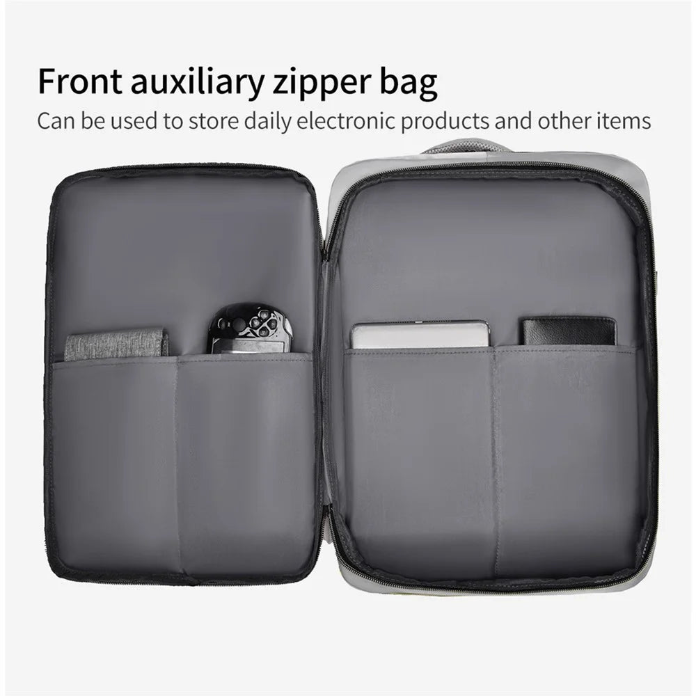 WEIXIER B717 For 15.6 Inch Laptop Backpack Large Capacity Waterproof Travel Daypack with Shoe Compartment - Grey - 4