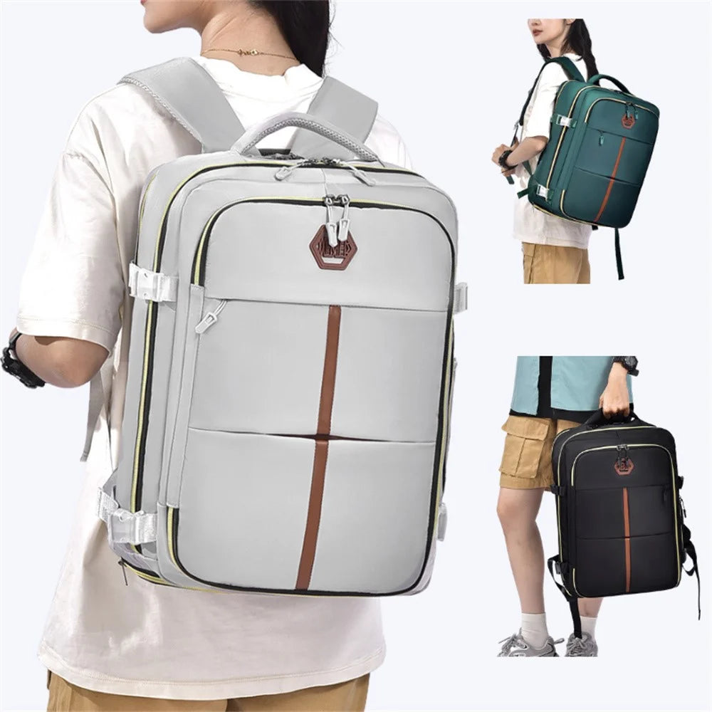 WEIXIER B717 For 15.6 Inch Laptop Backpack Large Capacity Waterproof Travel Daypack with Shoe Compartment - Grey - 6