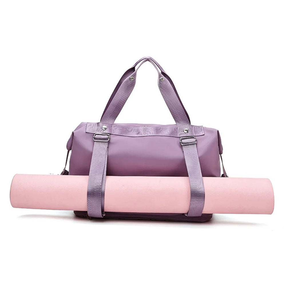 Large Capacity Waterproof Travel Handbag Dry Wet Separation Expandable Luggage Organizer Bag - Purple - 5