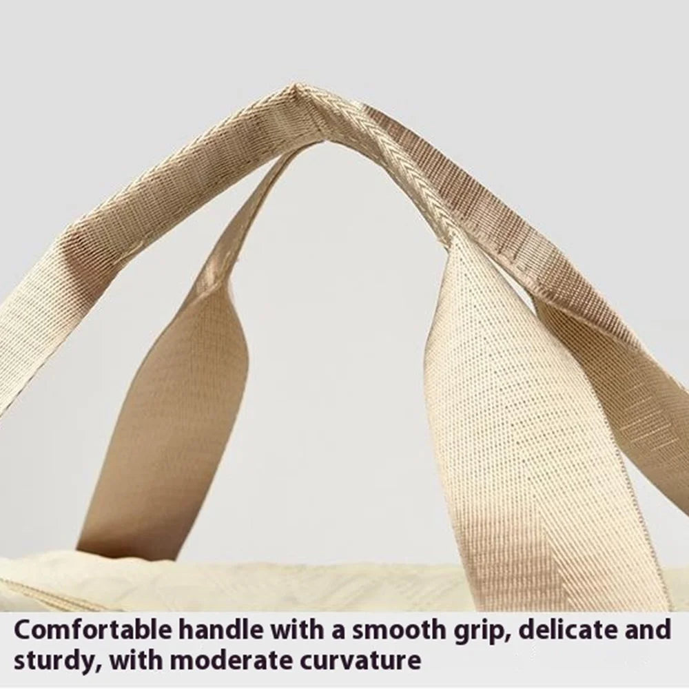 026-1 Expandable Travel Duffel Bag Oxford Fabric Waterproof Luggage Organizer Handbag with Shoulder Strap - Beige - 7
