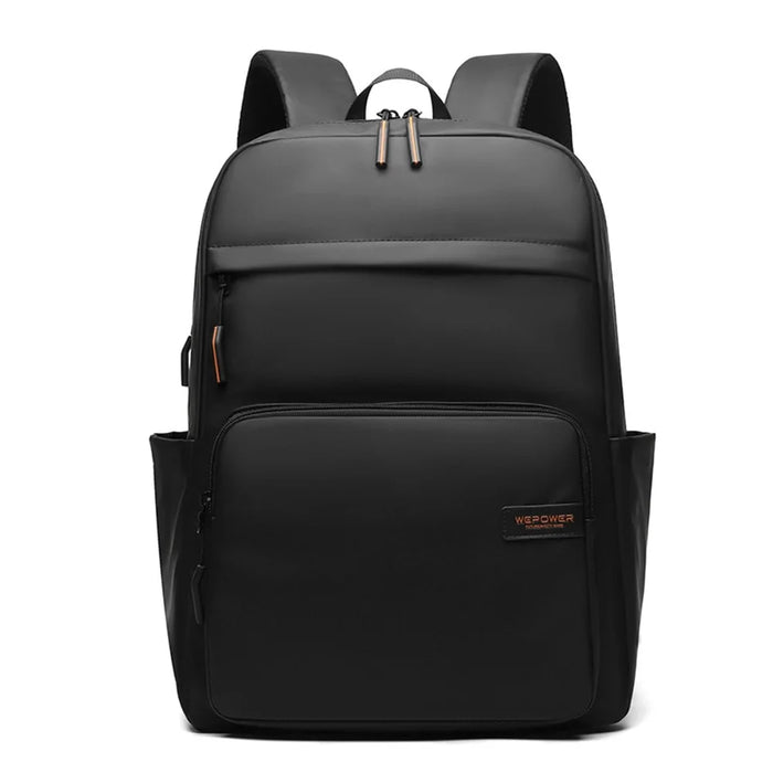 WEPOWER 3433 Business Commuter Backpack Men Large Capacity Waterproof Laptop Bag Travel Rucksack - Black - 1