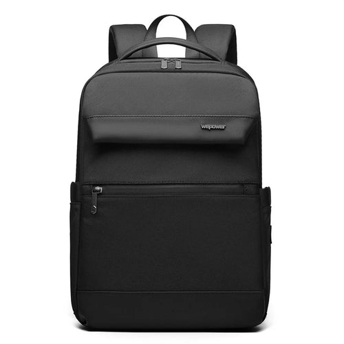WEPOWER 2155 Business Commute Backpack Water Resistant Large Capacity Travel Laptop Bag - Black - 1