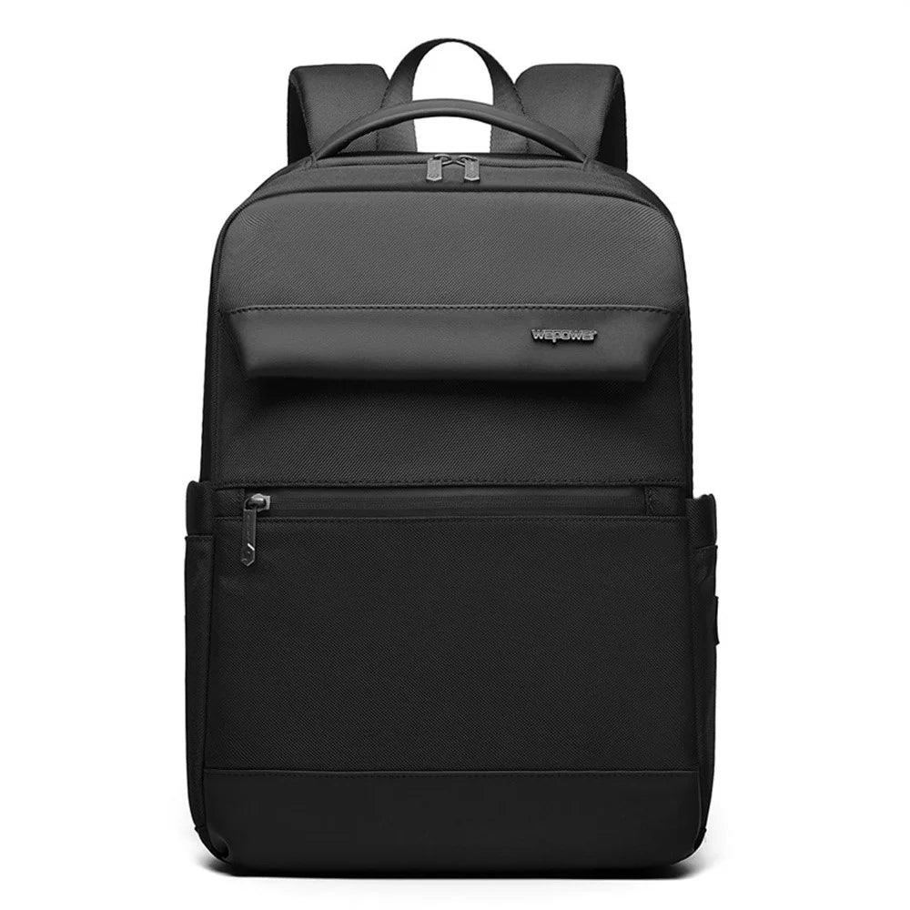 WEPOWER 2155 Business Commute Backpack Water Resistant Large Capacity Travel Laptop Bag - Black - 1