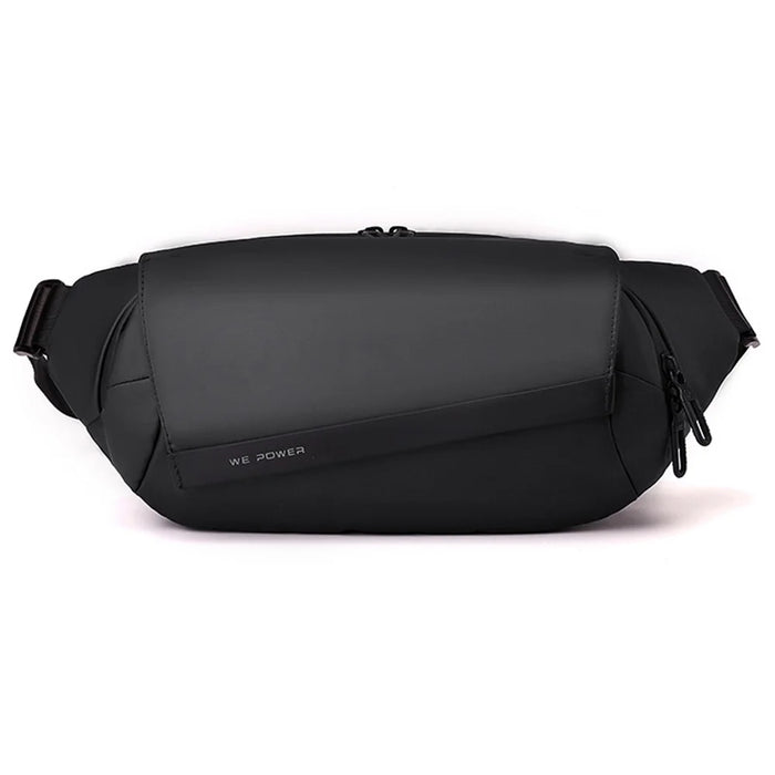 WEPOWER 1100-67 Size L Casual Men Crossbody Chest Bag Waterproof Sports Waist Pack for iPad 11 Inch - Black - 1