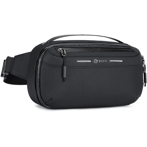 POSO PS-832 Multi-Functional Men Digital Accessory Organizer Bag Waterproof Single Shoulder Crossbody Bag - 1