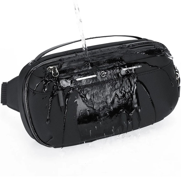 POSO PS-832 Multi-Functional Men Digital Accessory Organizer Bag Waterproof Single Shoulder Crossbody Bag - 4