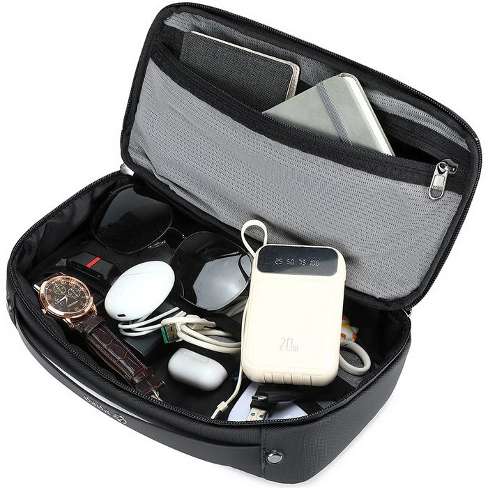 POSO PS-832 Multi-Functional Men Digital Accessory Organizer Bag Waterproof Single Shoulder Crossbody Bag - 5