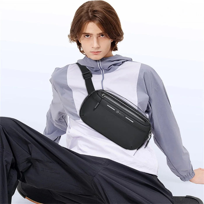 POSO PS-832 Multi-Functional Men Digital Accessory Organizer Bag Waterproof Single Shoulder Crossbody Bag - 6