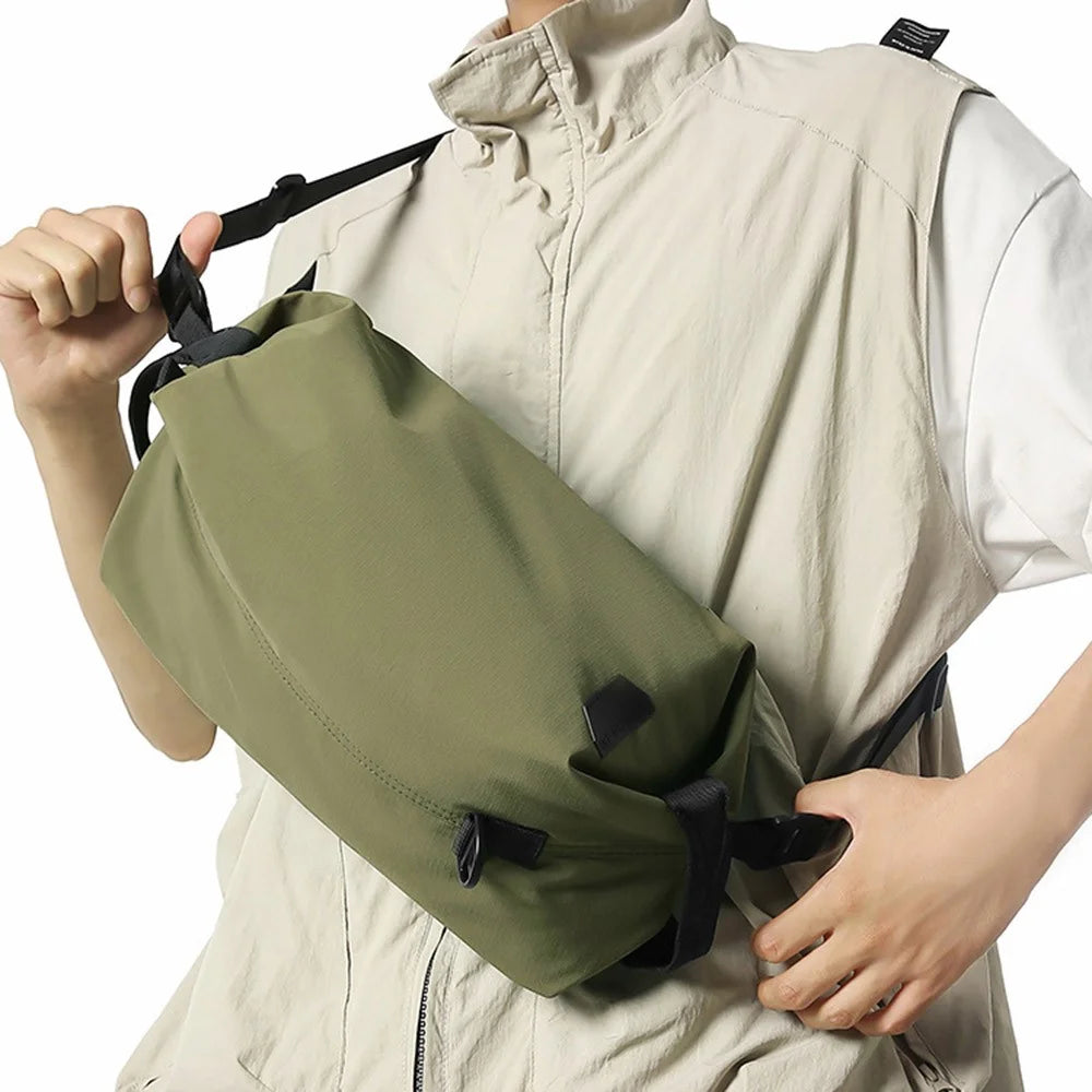 WEPOWER L9 Shoulder Crossbody Bag Lightweight Travel Sling Pack for Women / Men - Army Green - 3