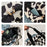 35L Large Capacity Carry On Gym Bag Fashion Leopard Print Oxford Fabric Travel Duffel Bag with Shoulder Strap - Black - 3