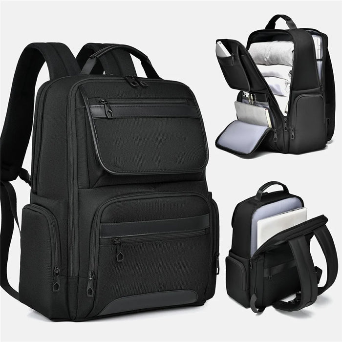B789 Business Laptop Backpack Premium Feel Large Capacity Double Shoulder Bag for Men Travel Work - 2
