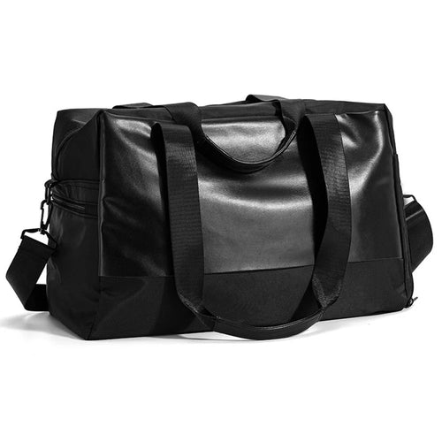24L Lightweight Travel Bag for Gym Yoga Sports Large Capacity Shoulder Tote Bag Water Resistant - Black - 1