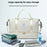 ZUOMANNI 2Pcs Women Short Trip Luggage Tote Oxford Fabric Multifunctional Carry On Travel Bag Set - White - 5