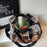 Large Capacity Travel Bag 20-35L Geometric Pattern Lightweight Tote Polyester Crossbody Handbag Shoulder Bag - Gray - 4