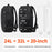POSO PS-679 Laptop Backpack with Vacuum Sealed Compression Pouch Password Lock Expandable Travel Shoulder Bag - Black - 7