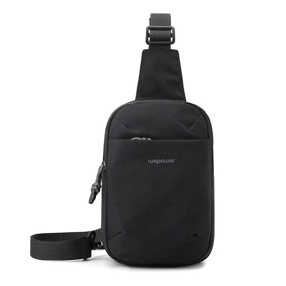 WEPOWER 2204# Chest Bag Unisex Casual Commute Crossbody Pack for Cycling / Sports / Travel / Outdoor Activities - Black - 1