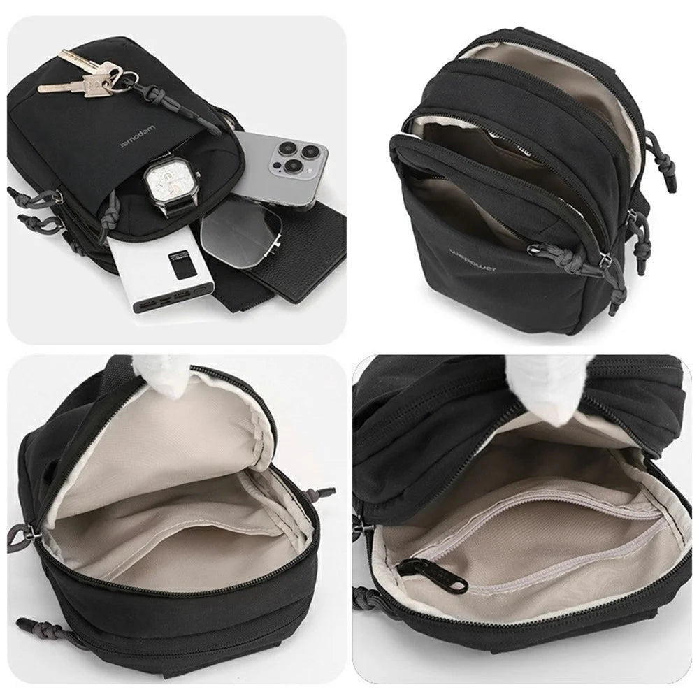 WEPOWER 2204# Chest Bag Unisex Casual Commute Crossbody Pack for Cycling / Sports / Travel / Outdoor Activities - Black - 7