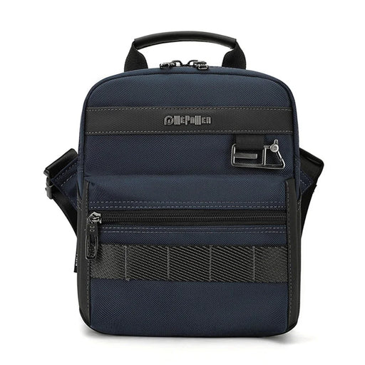 WEPOWER 9307 Size L Square Crossbody Bag for Men Waterproof Nylon Travel Shoulder Pack with Tote Handle - Dark Blue - 1