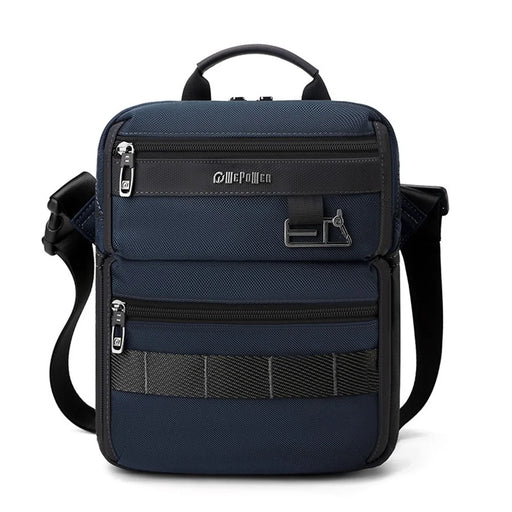 WEPOWER 9308 Waterproof Nylon Casual Shoulder Bag for Men Crossbody Pack Built In Keyring Strap - Dark Blue - 1