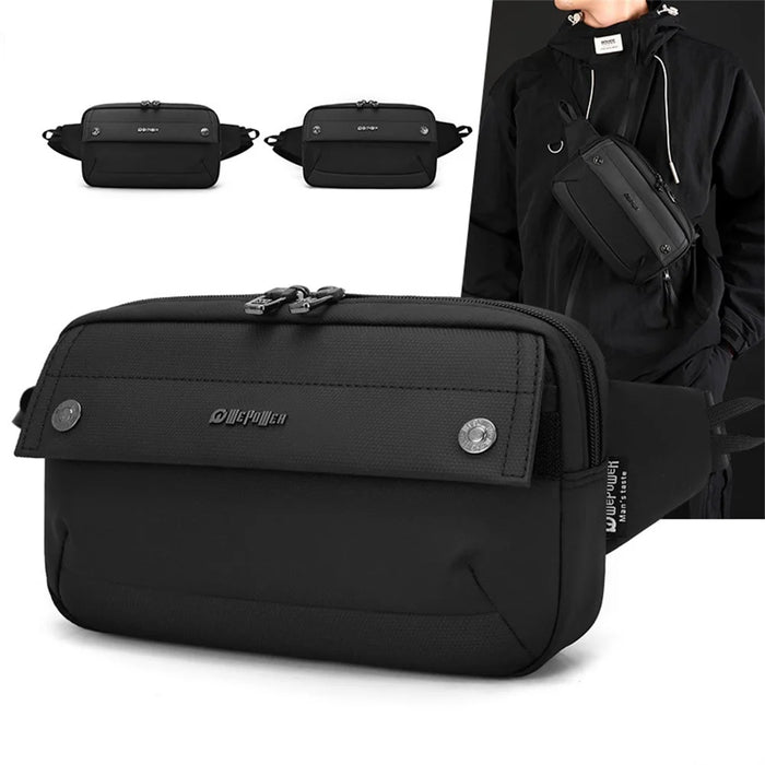 WEPOWER Minimalist Square Crossbody Bag Casual Waist Pack Waterproof Travel Chest Bag for Men - 9804B - 3