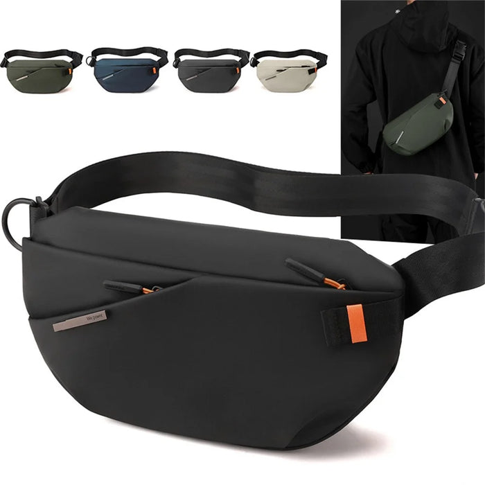 WEPOWER 1100-68 Fitness Waist Bag for Outdoor Motorcycle Waterproof Multi Pocket Chest Pack - Black - 7