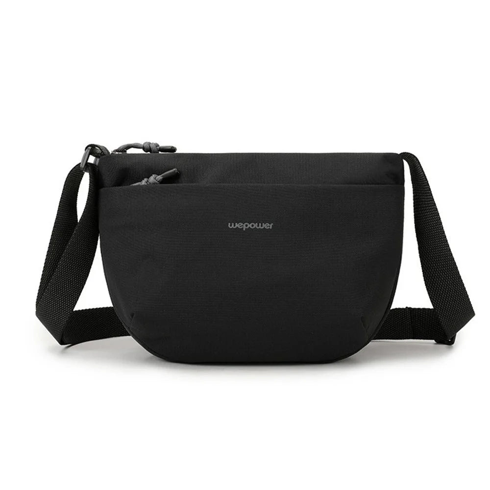 WEPOWER 2205 Casual Nylon Crossbody Bag Travel Commute Shoulder Pack for Men Women - Black - 1