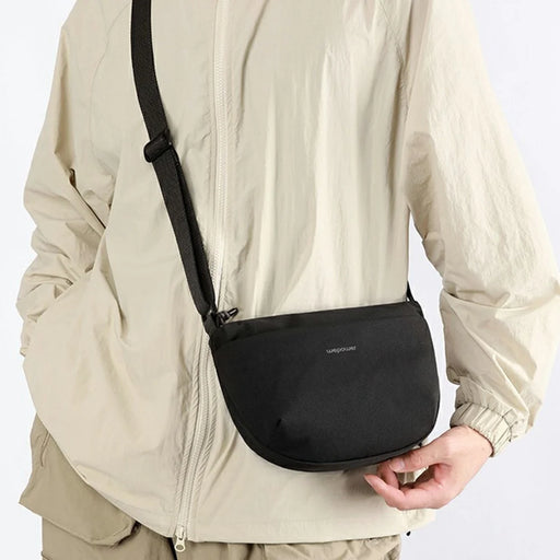 WEPOWER 2205 Casual Nylon Crossbody Bag Travel Commute Shoulder Pack for Men Women - Black - 2