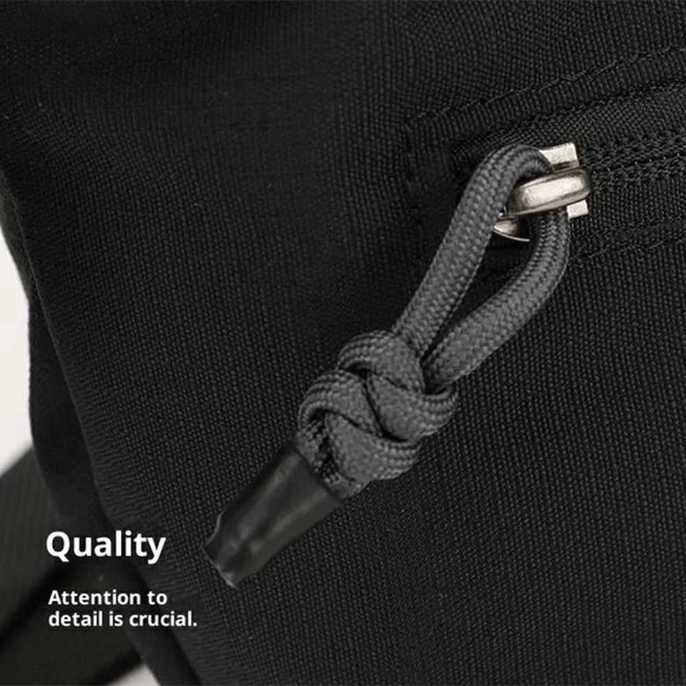 WEPOWER 2205 Casual Nylon Crossbody Bag Travel Commute Shoulder Pack for Men Women - Black - 5