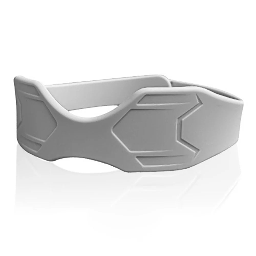 XX-025 1Pc Sports Silicone Patella Strap Lightweight Breathable Knee Support Brace Joint Stabilization Pressure Relief - Grey - 1