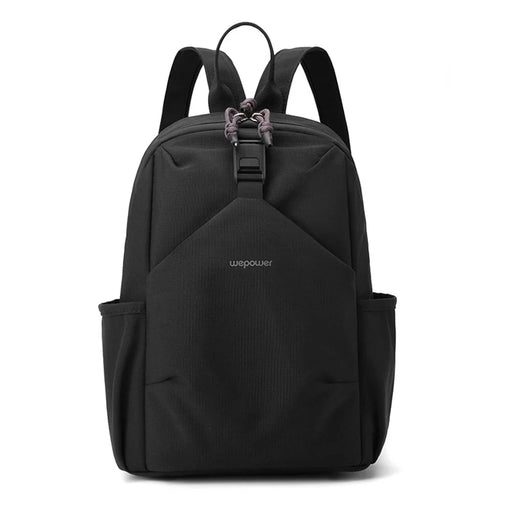WEPOWER 2207# Lightweight Commuter Backpack Unisex Casual Travel Daypack Double Shoulder Bag - Black - 1