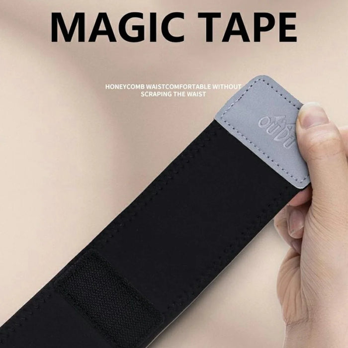 OUDO Slim Invisible Running Belt Breathable Waist Pack with Reflective Strips - for Waist 60cm - 85cm  /  Black - 7