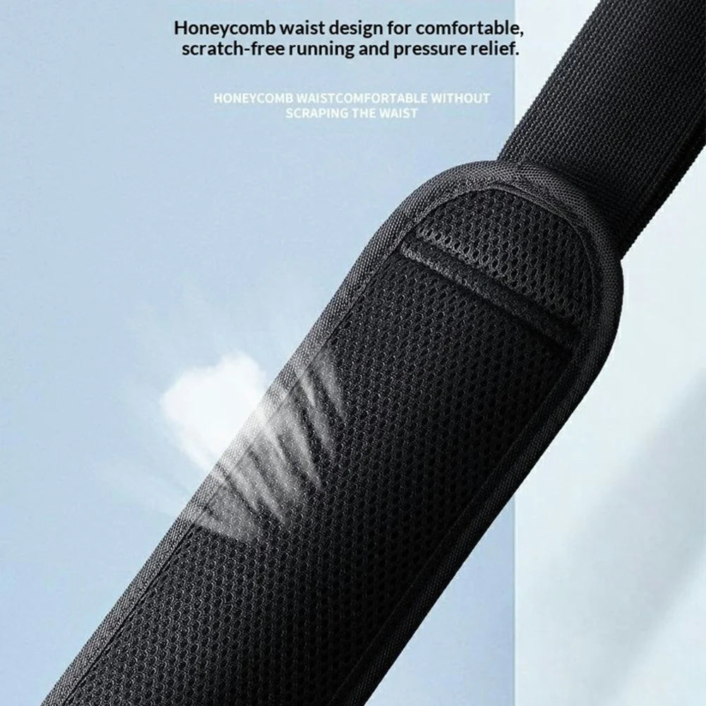 OUDO Thin Breathable Running Belt Invisible Waist Pack Water-Repellent Without Kettle - for Waist 60cm - 85cm  /  Black - 6