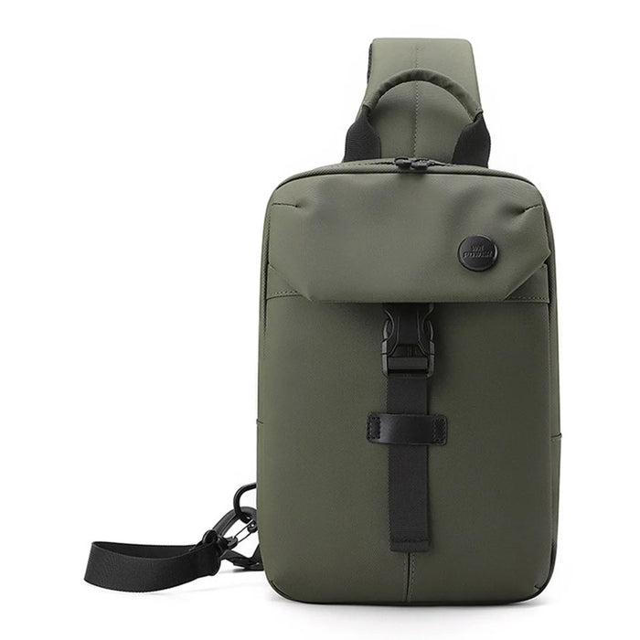 WEPOWER 1310# Casual Chest Bag Large Capacity Shoulder Pack Trendy Minimalist Design Practical Crossbody Bag - Army Green - 1