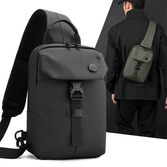 WEPOWER 1310# Casual Chest Bag Large Capacity Shoulder Pack Trendy Minimalist Design Practical Crossbody Bag - Army Green - 7