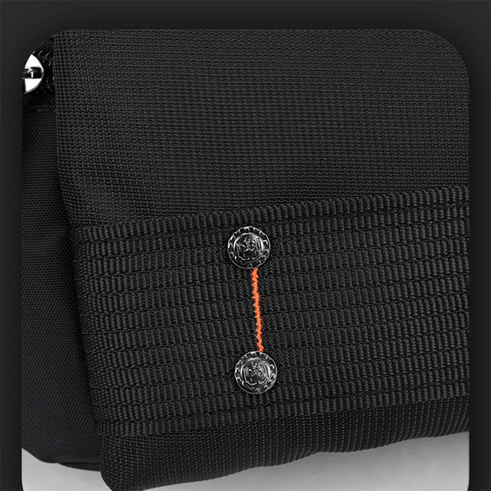 WEPOWER 8109# Outdoor Waist Bag Commute Shoulder Crossbody Pouch Waterproof Chest Bag for Running / Cycling - Black - 3