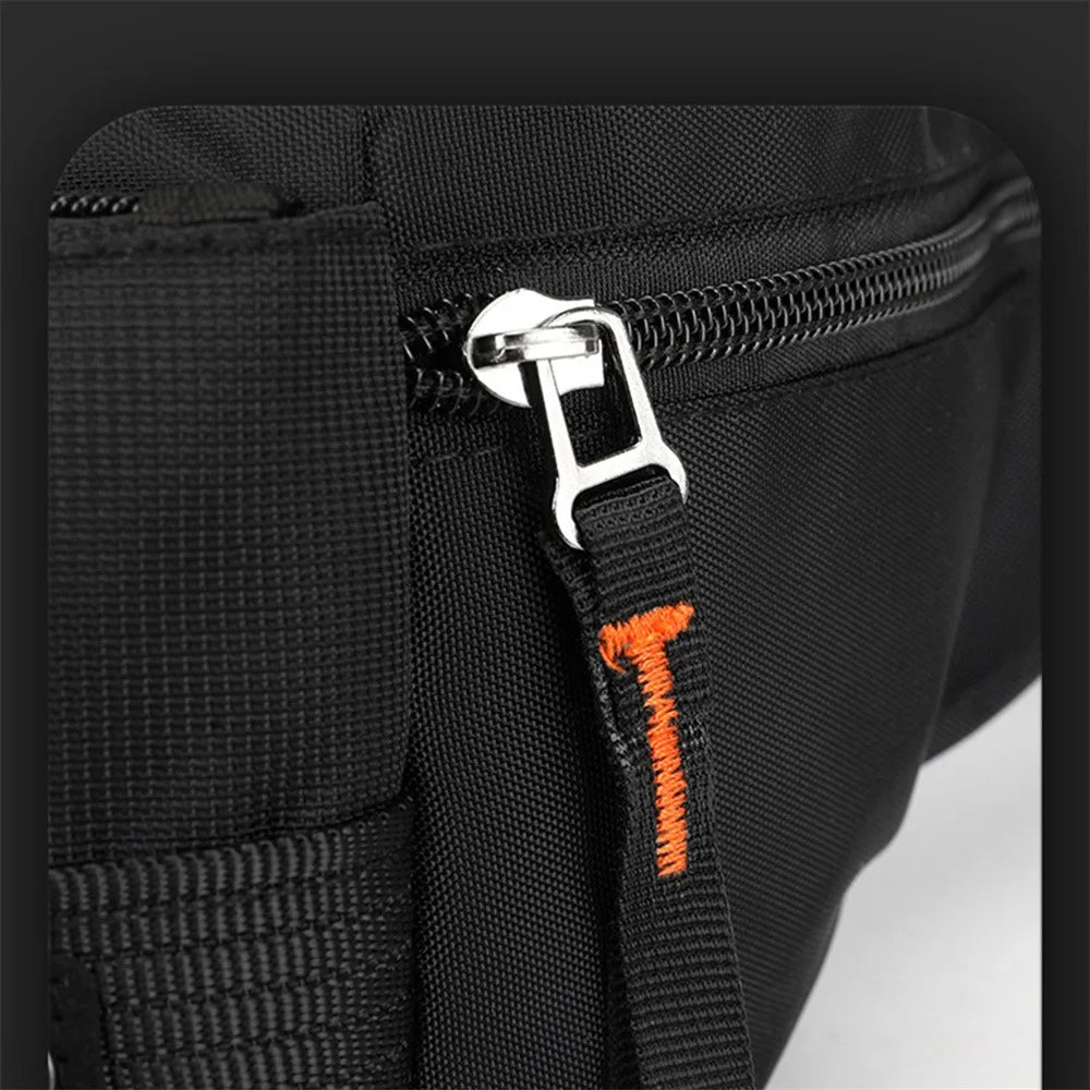 WEPOWER 8109# Outdoor Waist Bag Commute Shoulder Crossbody Pouch Waterproof Chest Bag for Running / Cycling - Black - 5