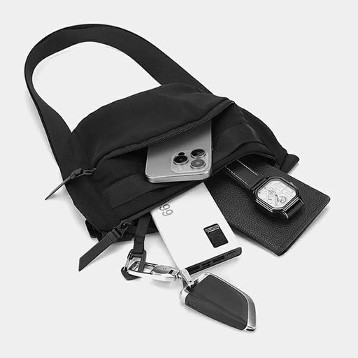WEPOWER 881 Nylon Crossbody Chest Bag Waterproof Casual Commuter Shoulder Bag - Black - 2