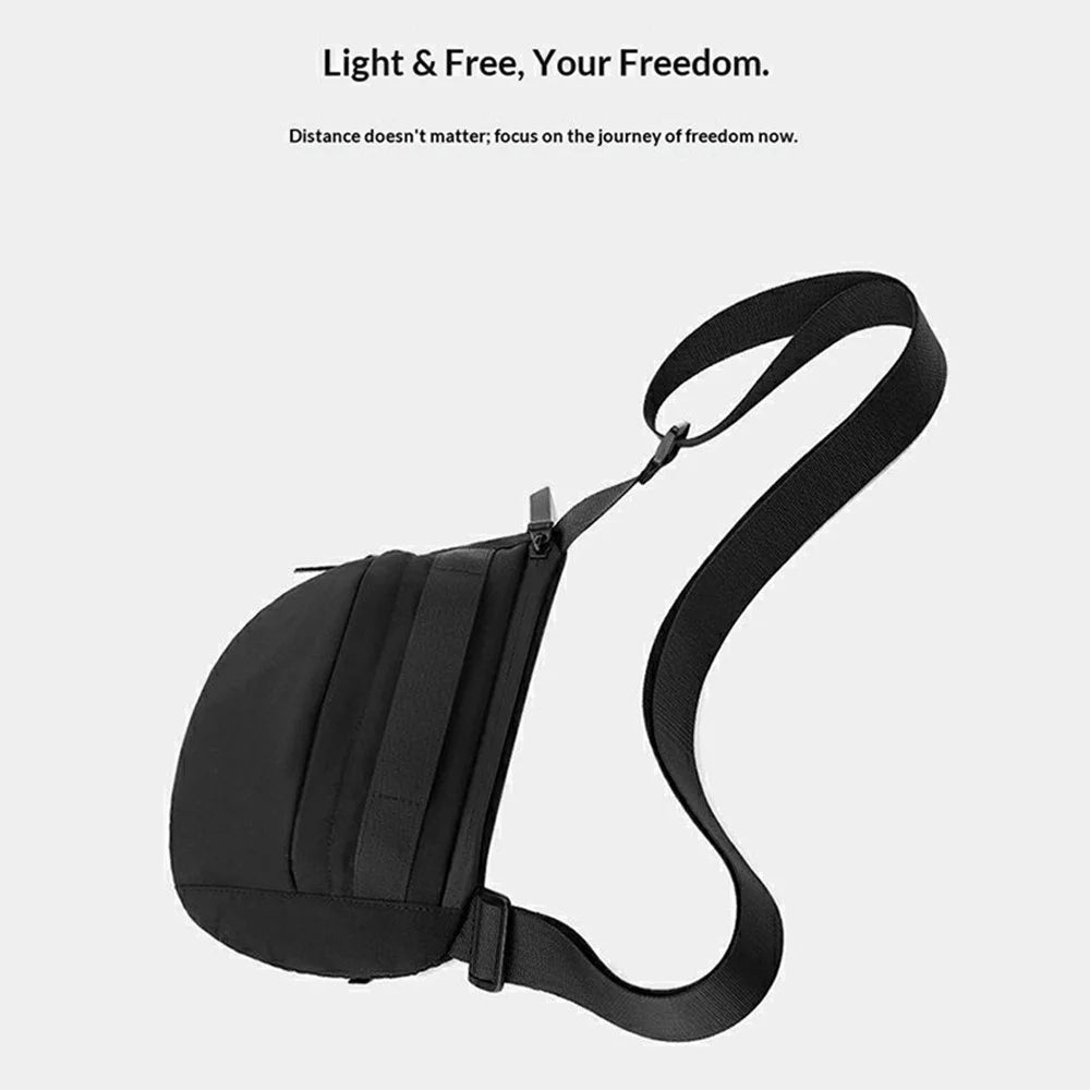 WEPOWER 881 Nylon Crossbody Chest Bag Waterproof Casual Commuter Shoulder Bag - Black - 6