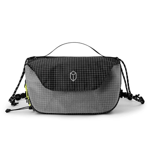 WEPOWER Nylon Minimalist Commuter Crossbody Bag Waterproof Single Shoulder Bag - Black - 1