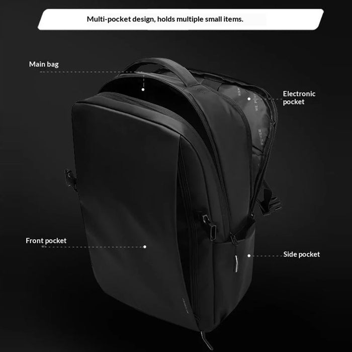 WEPOWER 3426 Casual Commuter Backpack Large Capacity Laptop Bag for Students / Business Travel Daypack - Black - 4