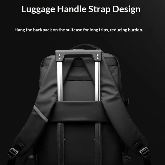 WEPOWER 3426 Casual Commuter Backpack Large Capacity Laptop Bag for Students / Business Travel Daypack - Black - 6