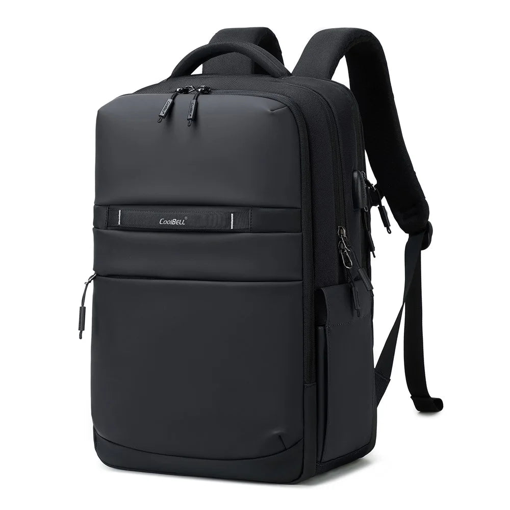 COOLBELL CB-8316 15.6 Inch Laptop Backpack for Men Business / Short Trip Travel Bag Splash-Proof Daypack - Black - 1