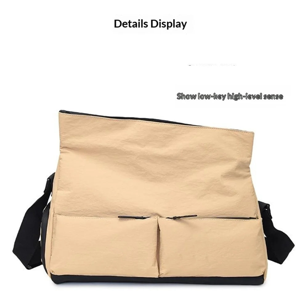 Fitness Bag for Women / Men Large Capacity Yoga Storage Bag Swimming Bag Handheld Travel Bag - Khaki - 3