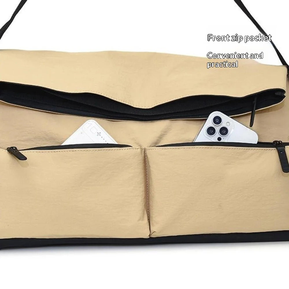 Fitness Bag for Women / Men Large Capacity Yoga Storage Bag Swimming Bag Handheld Travel Bag - Khaki - 7