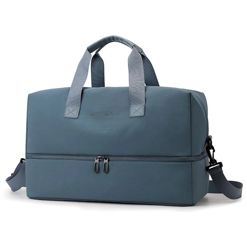 BANQILU Large Capacity Travel Backpack Expandable Gym Bag Multi-Functional Storage Bag with Separate Shoe Compartment - Blue - 1