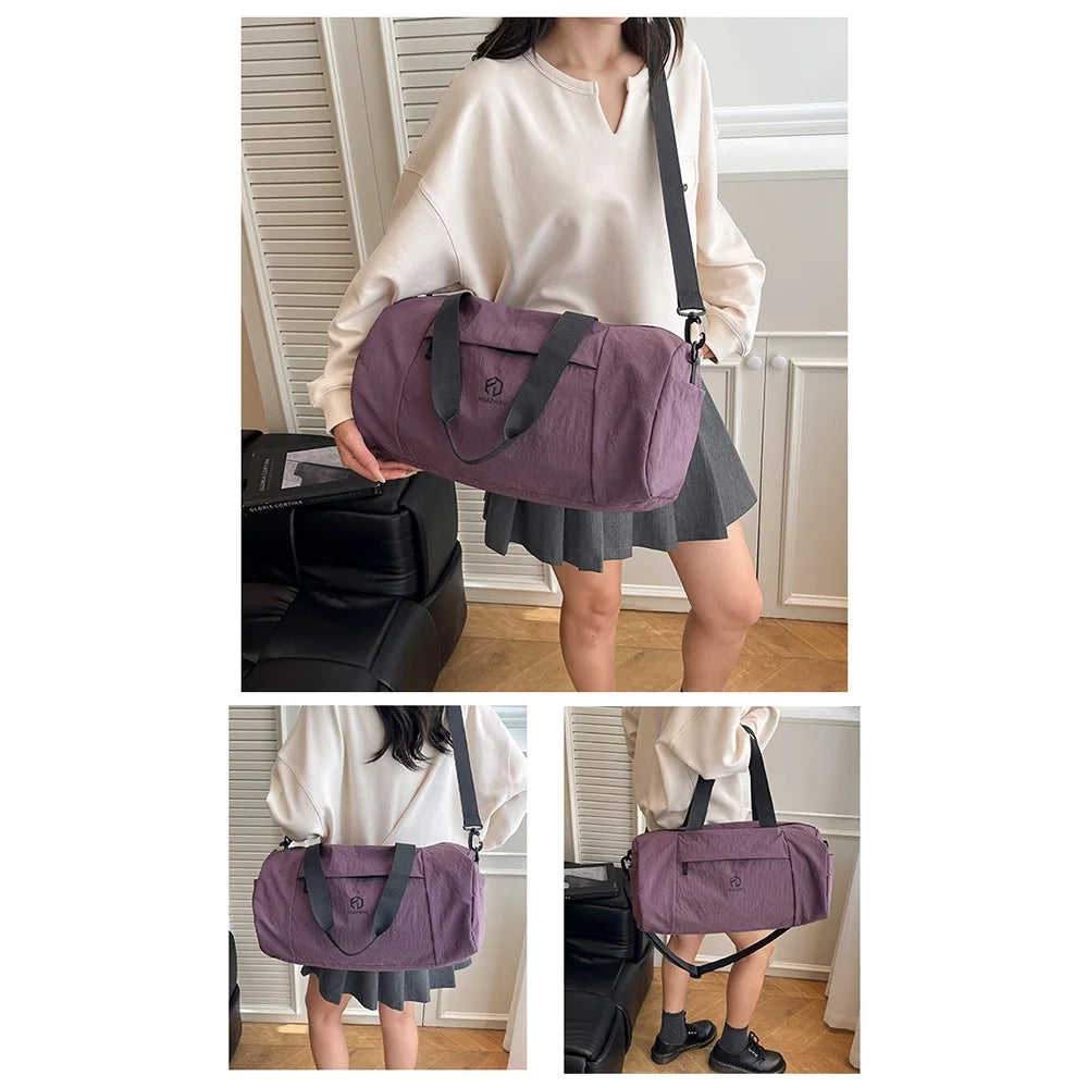 YL-607 Large Capacity Travel Bag Wet Dry Separation Yoga Bag Sports Leisure Fitness Bag Lightweight Training Bag for Outdoor - Purple - 2