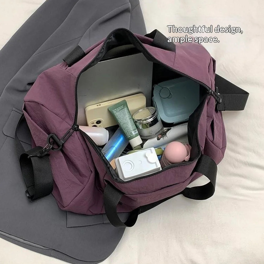 YL-607 Large Capacity Travel Bag Wet Dry Separation Yoga Bag Sports Leisure Fitness Bag Lightweight Training Bag for Outdoor - Purple - 3